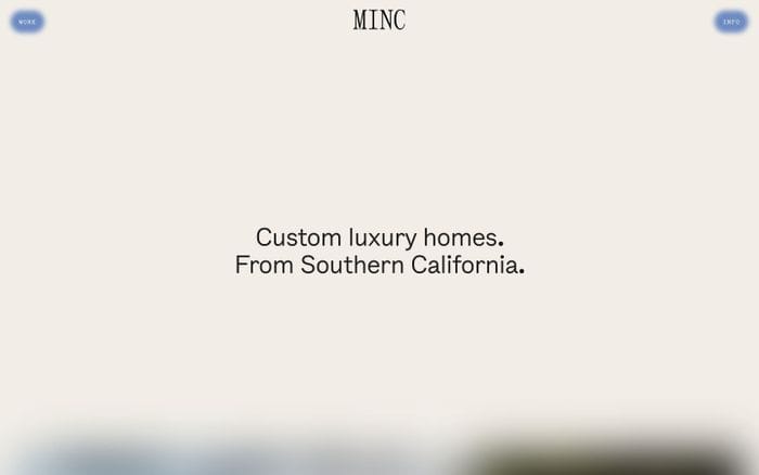 Minc website preview