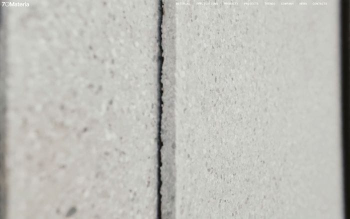70Materia website preview