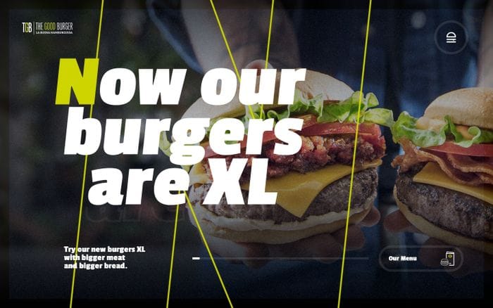 The Good Burger website preview