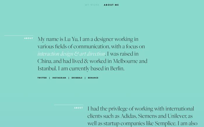 Lu Yu website preview