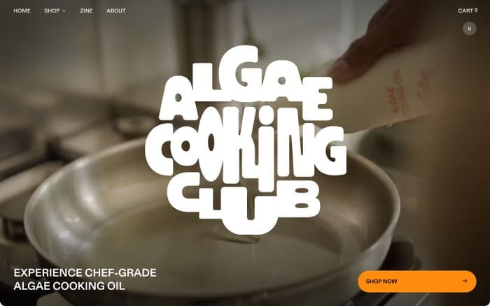 Algae Cooking Club website preview