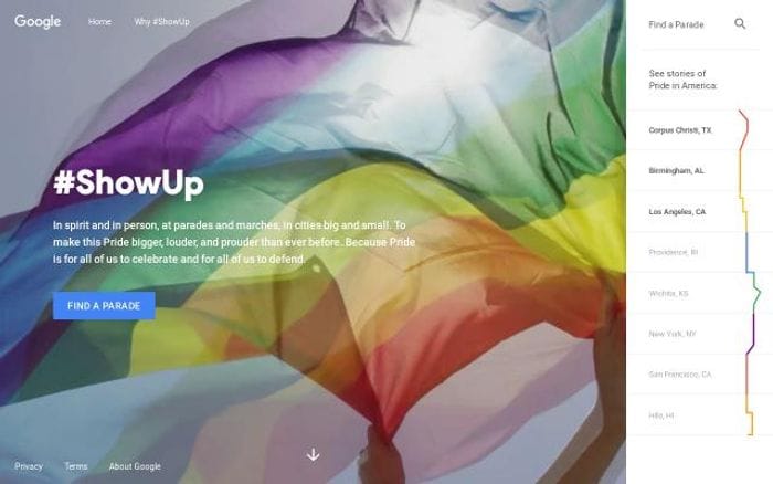 Pride website preview