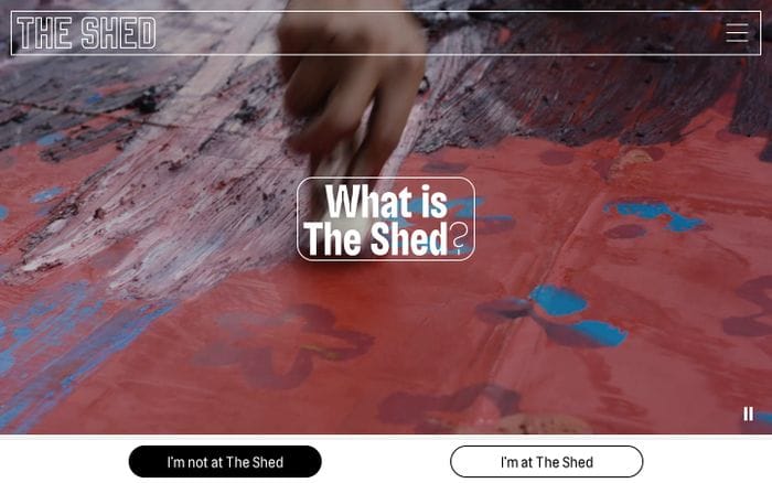 The Shed website preview