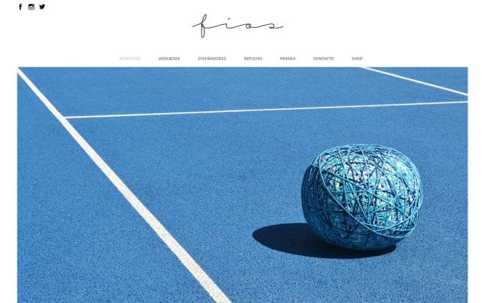 Fíos | Collection website preview