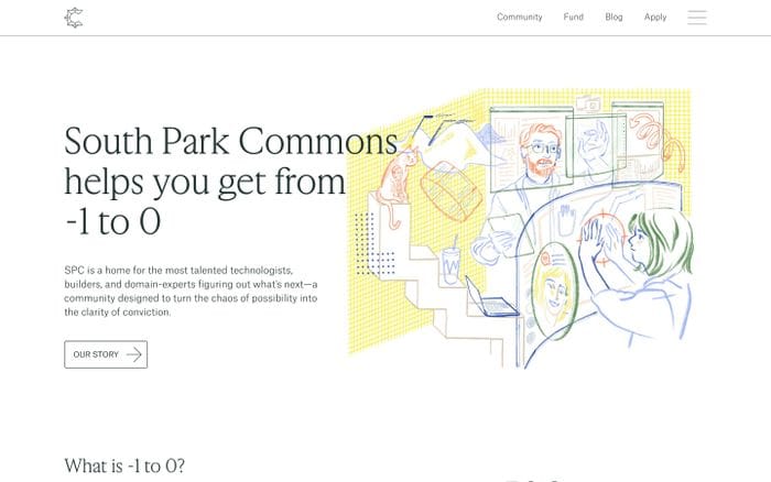 South Park Commons website preview