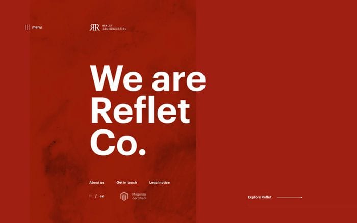 Reflet Communication website preview
