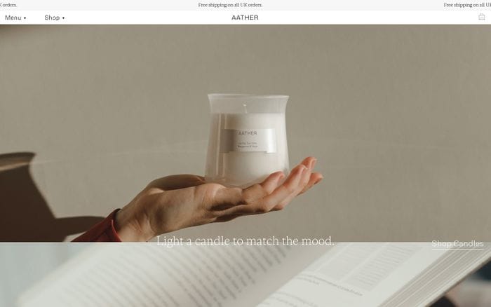 Aather website preview
