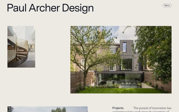 Paul Archer Design website preview