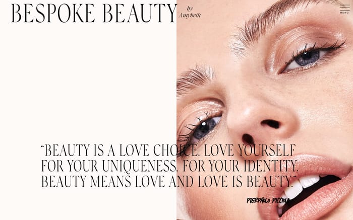 Bespoke beauty website preview