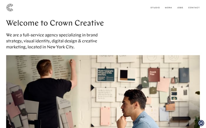 Crown Creative website preview