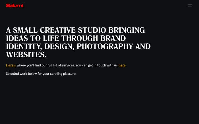 Salumi Studio website preview