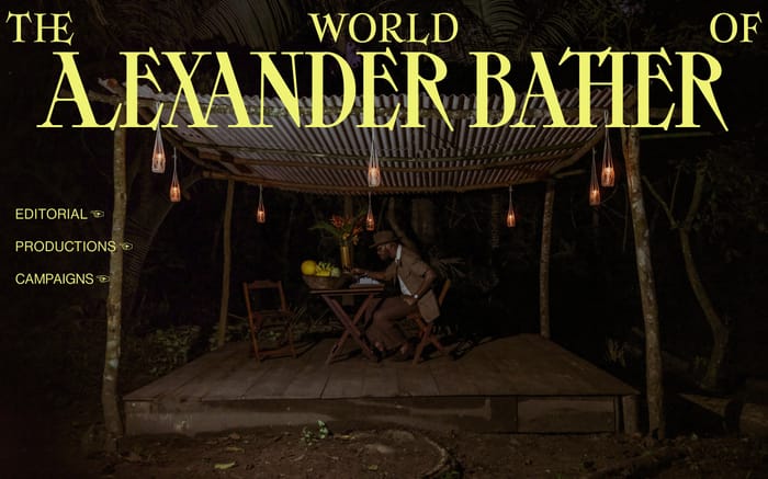 Alexander Bather website preview