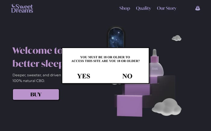 Sweet Dreams website preview