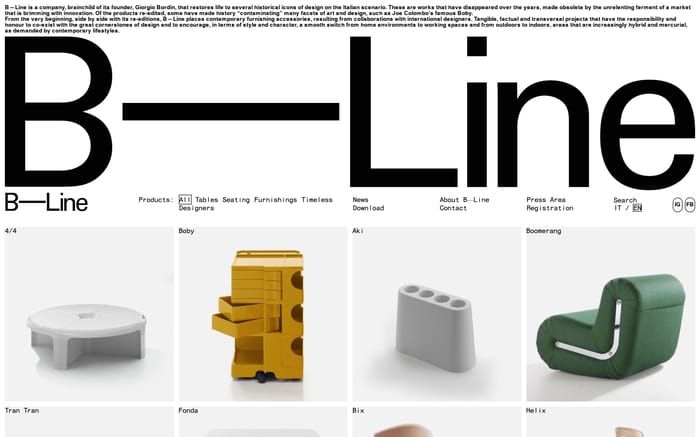 B—Line website preview