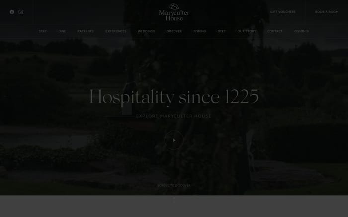Maryculter House website preview