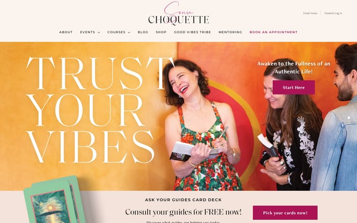  Sonia Choquette website preview