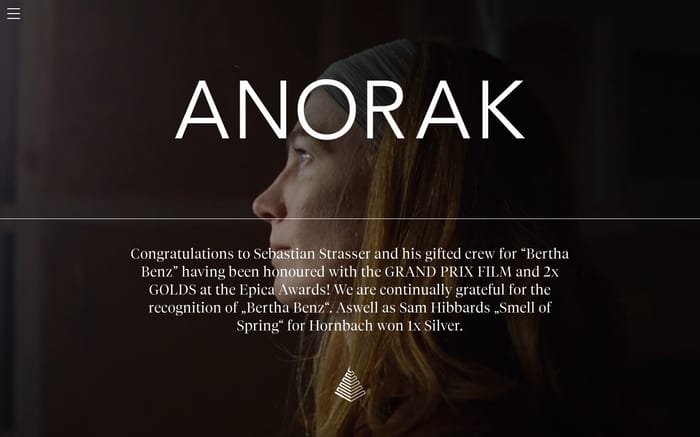 Anorak Film website preview