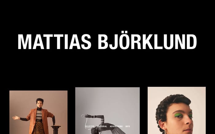 Mattias Björklund website preview