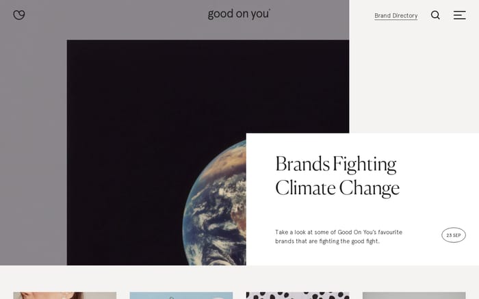 Good On You website preview