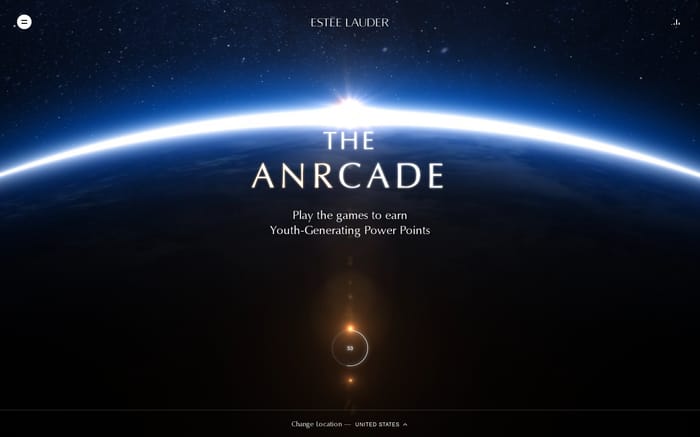Estee Lauder Arnacde website preview