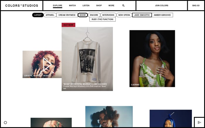 Colors x Studios website preview