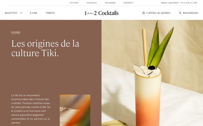 1 ou 2 Cocktails website preview