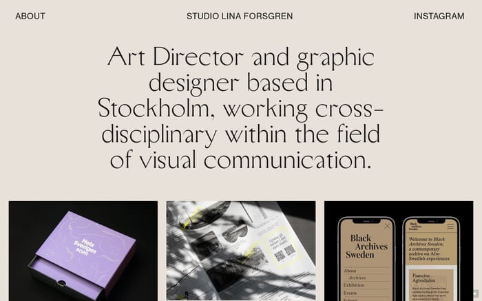 Studio Lina Forsgren website preview