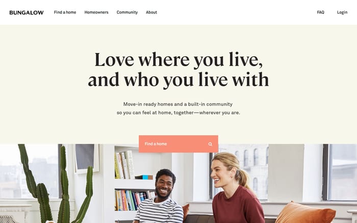Bungalow website preview