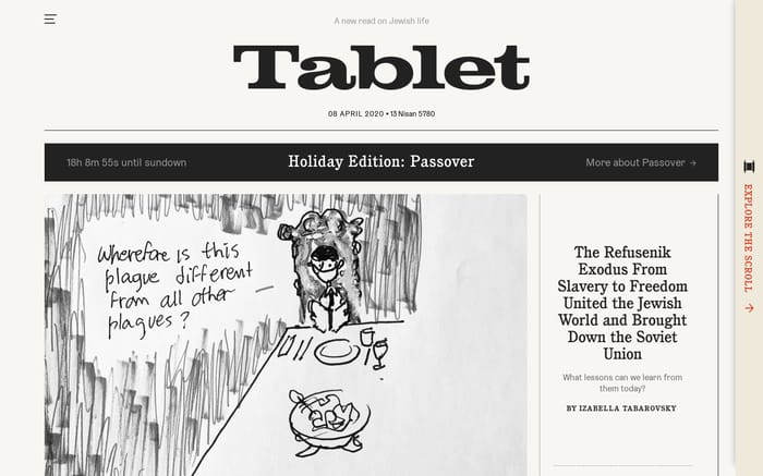 Tablet Magazine website preview
