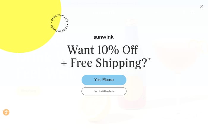 Sunwink website preview