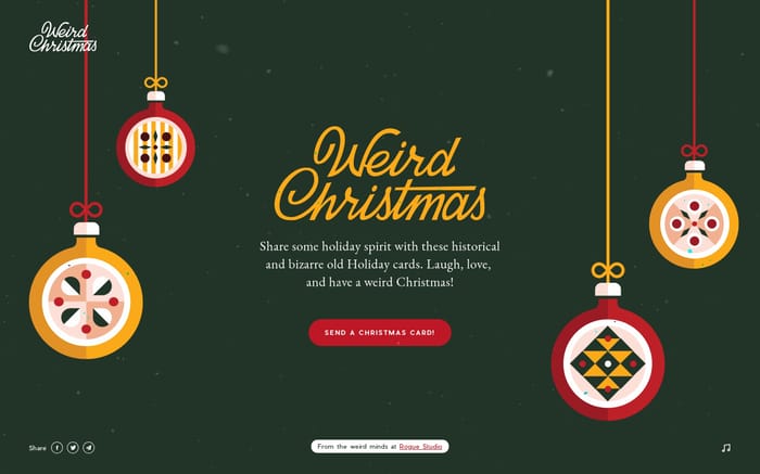 Weird Christmas website preview