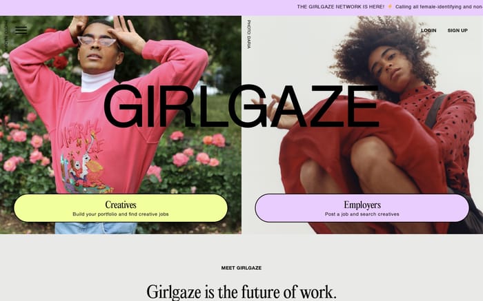 Girlgaze website preview