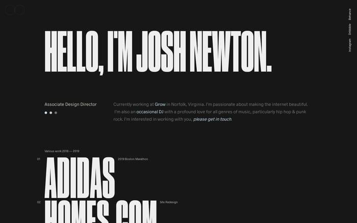 Josh Newton website preview