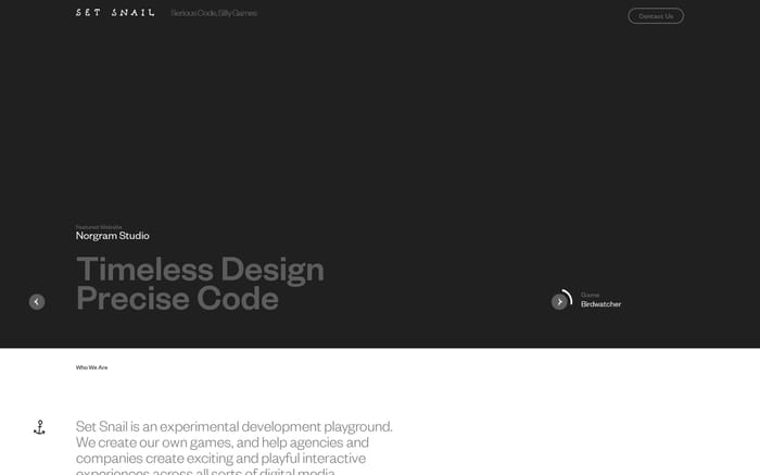 Set Snail website preview