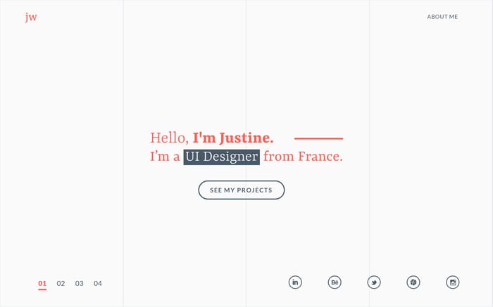Justine Wargnier website preview