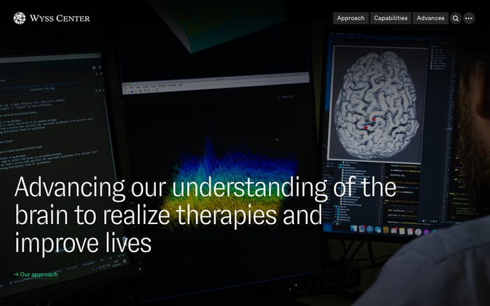Wyss Center website preview