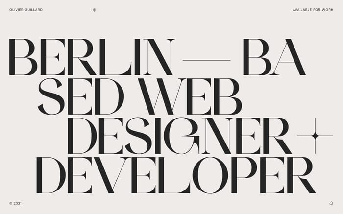 Olivier Guillard website preview