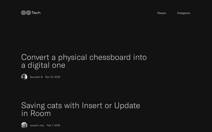 Bakken & Bæck Tech website preview
