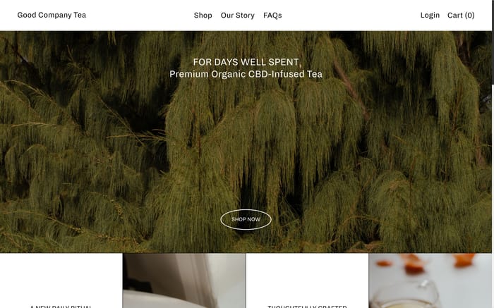 Good Company Tea website preview