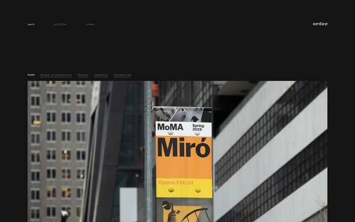 Order website preview