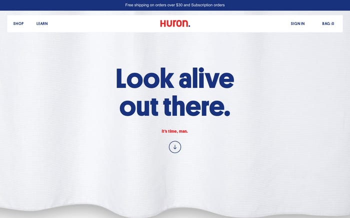 Huron website preview