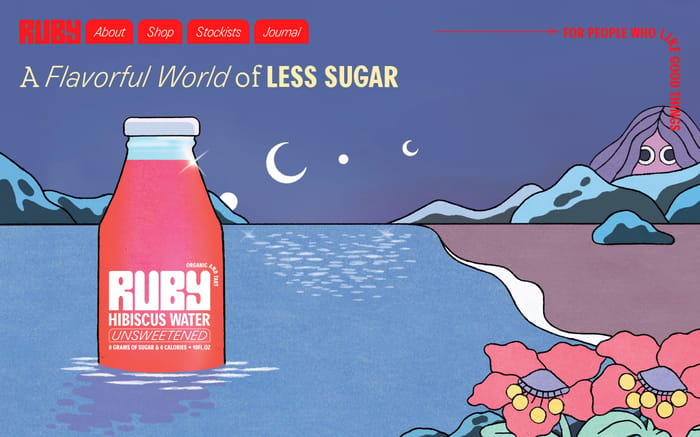 Ruby hibiscus water website preview