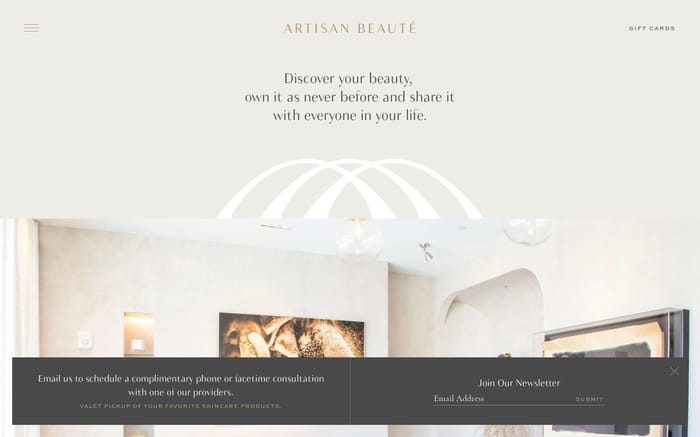 Artisan beauté website preview
