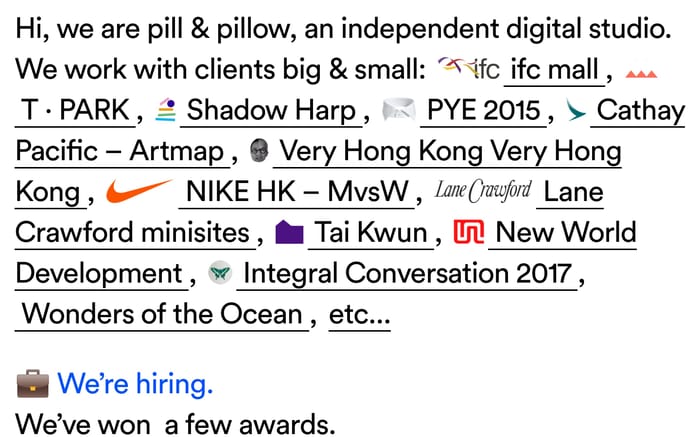 Pill & pillow website preview