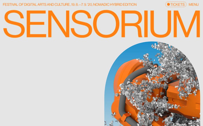 Sensorium Festival 2020 website preview