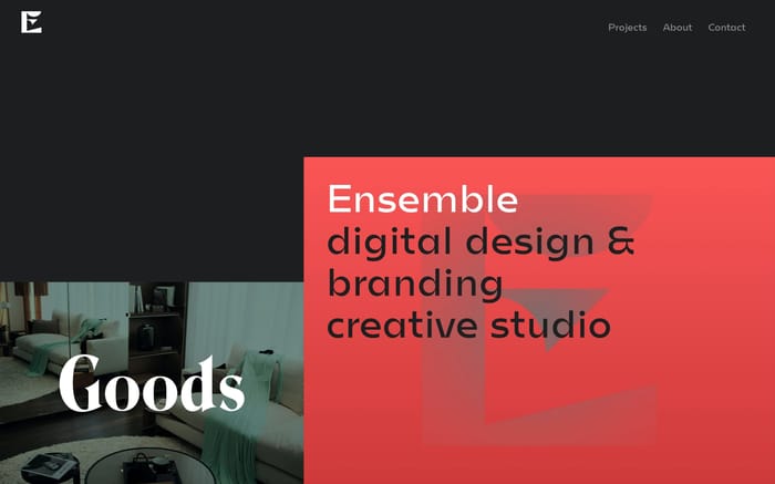 Ensemble creative studio website preview