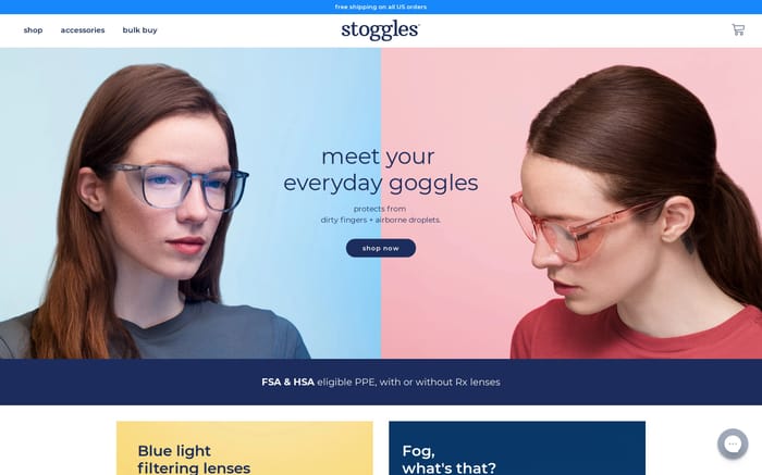 Stoggles website preview