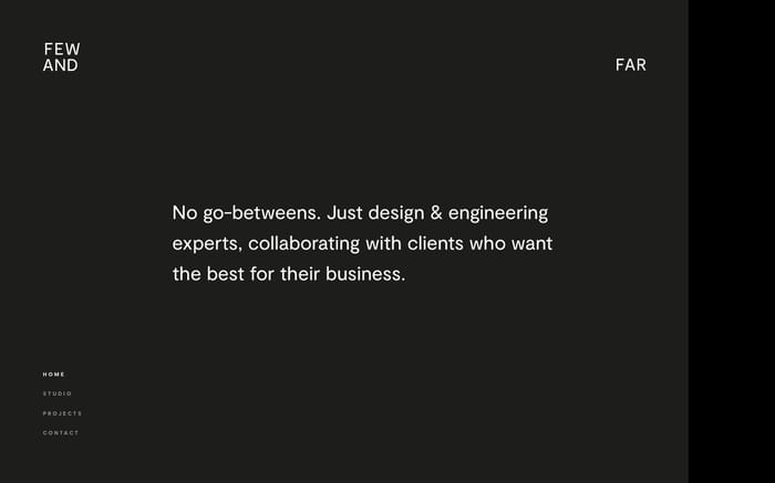 Few and Far website preview
