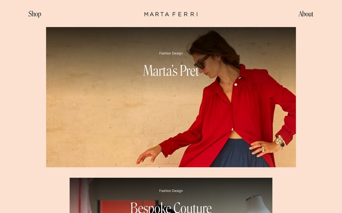 Marta Ferri website preview