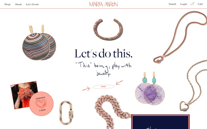 Marla Aaron Jewelry website preview